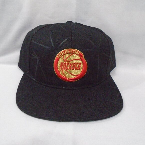 Houston Rockets Mitchell & Ness NBA Red/Black Snapback Hat‎ Cap 3D Logo NWT - Picture 1 of 4